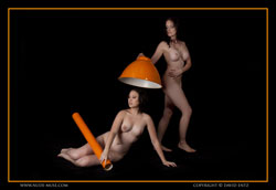 ellie and kristie orange sculpture video